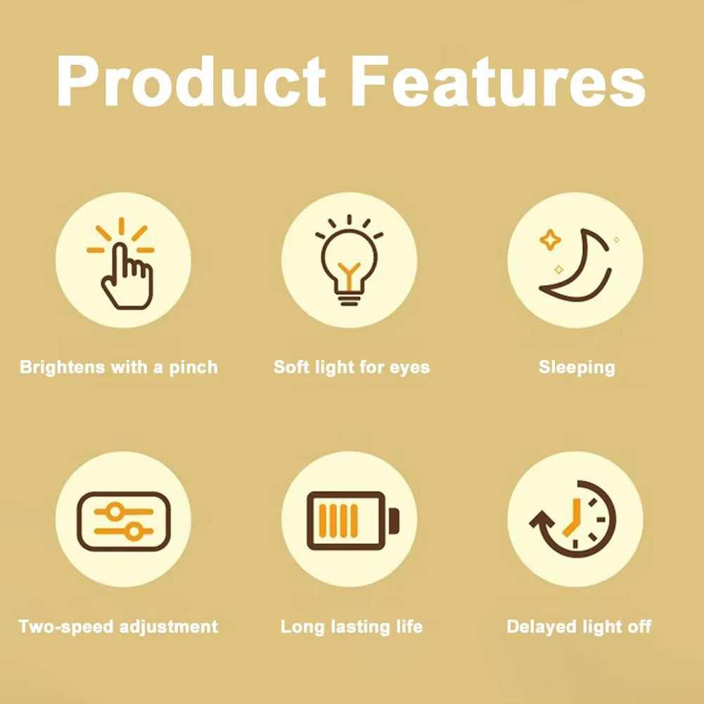 Cute Capybara Night Light Novelty Dimmable Nursery Nightlight Rechargeable Touch Lamp Silicone Pat Lamp for Kids Room Decor