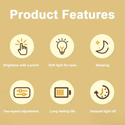 Cute Capybara Night Light Novelty Dimmable Nursery Nightlight Rechargeable Touch Lamp Silicone Pat Lamp for Kids Room Decor